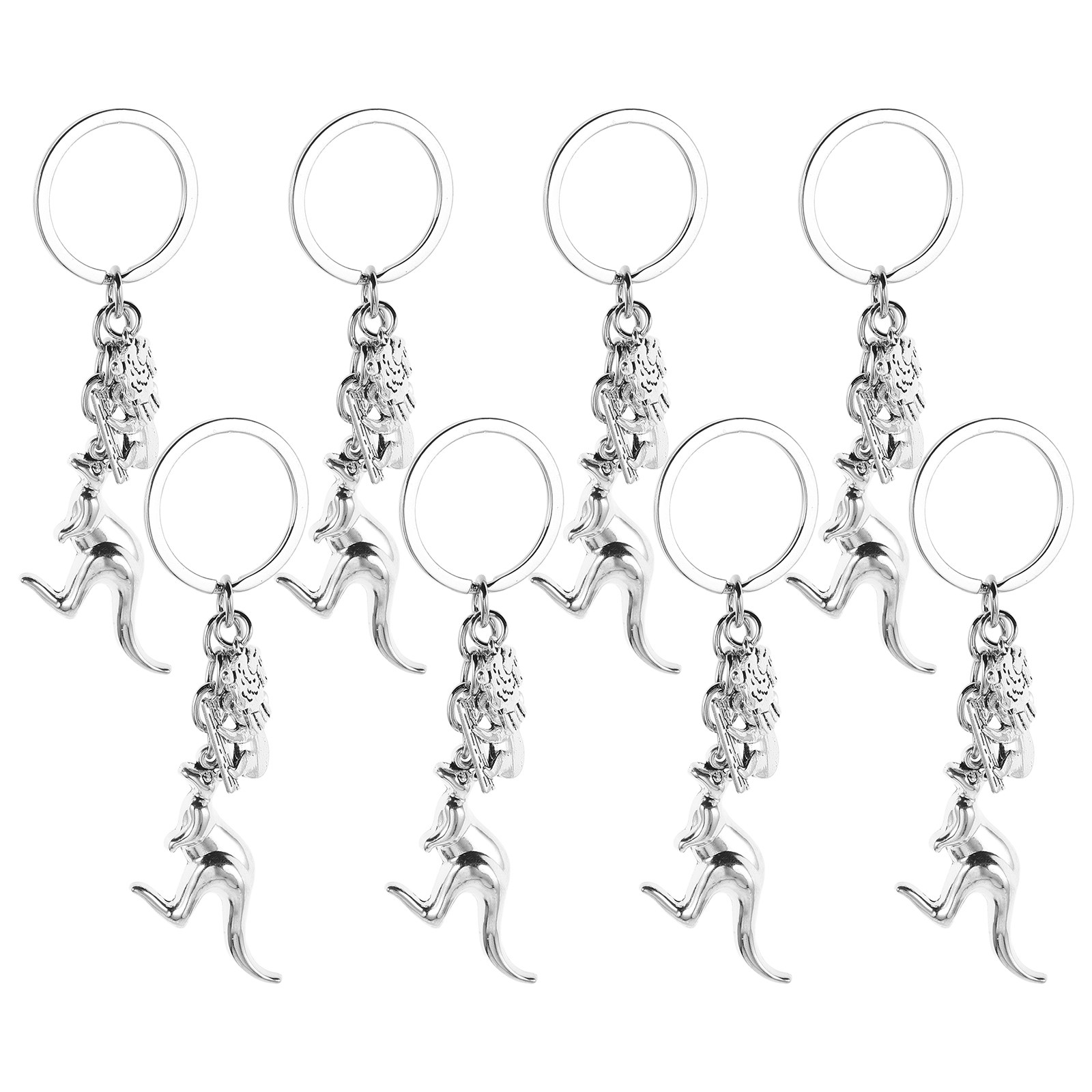 Women'S Kangaroo Bags - 8Pcs Animal Keychains for Women Lovely