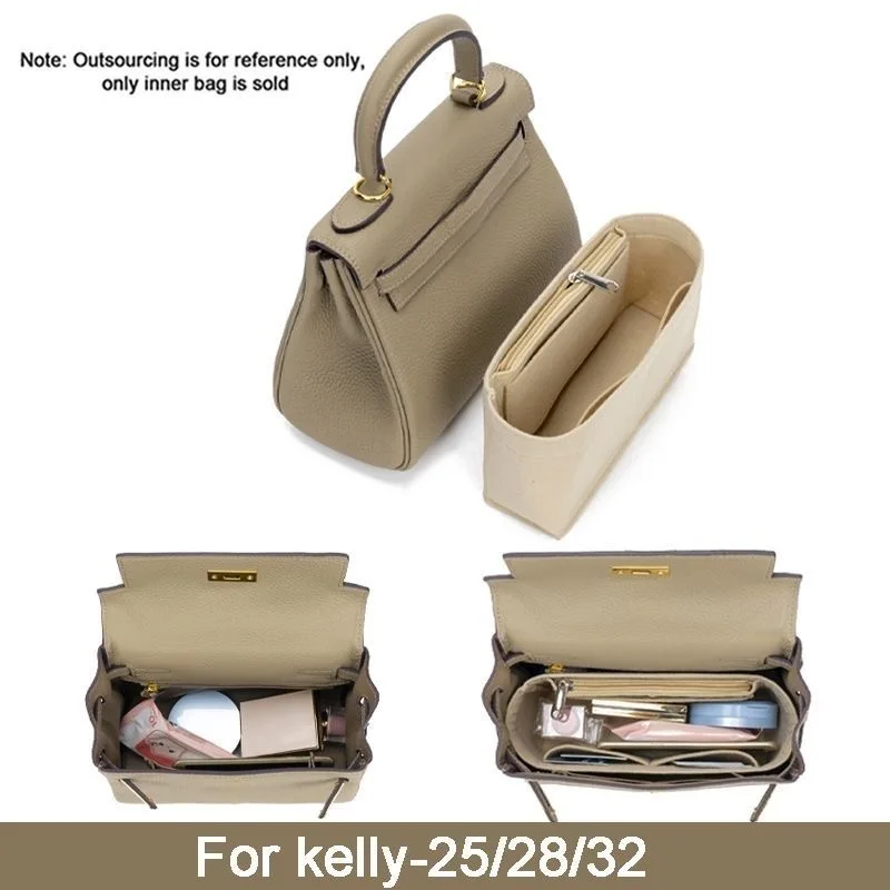 Women Bags Hermes - Felt Cloth Insert Bag Organizer For