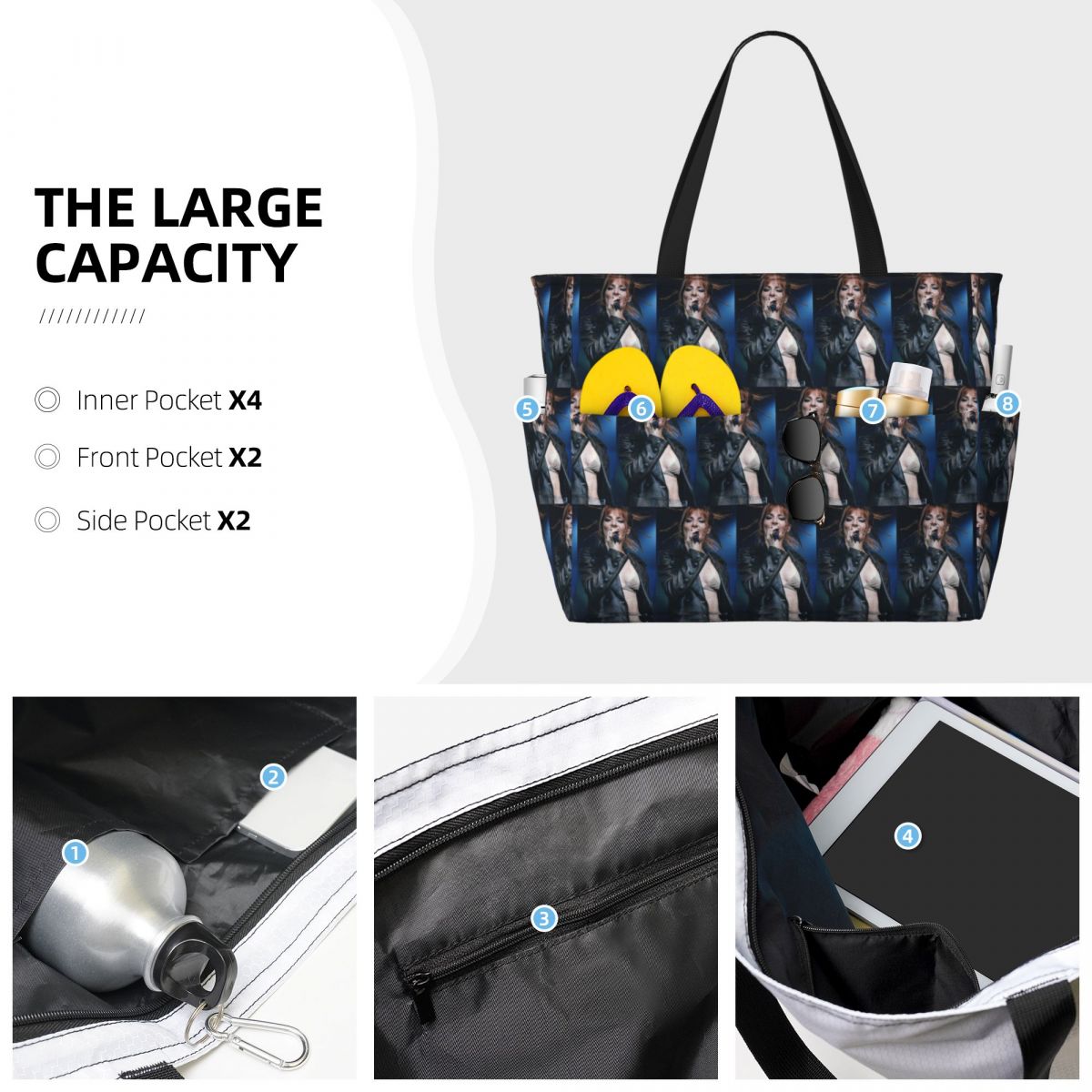 Mylene Farmer Beach Tote Bag S - Women Bags Farmers recension och pris
