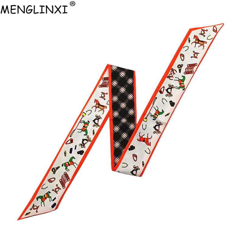 Horse Plaid Skinny Scarf Women - Women Bags Branded recension och pris